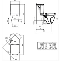 Ideal Standard I.Life S T459601 Унитаз-компакт напольный - чаша унитаза (белый глянцевый)