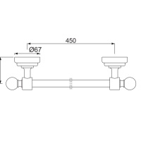 Jaquar Queens AQN-CHR-7711A Держатель для полотенца 45 см (хром)