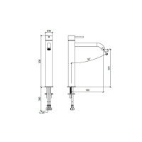 Almar Mixers E214002.CR Высокий смеситель для раковины (хром)