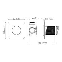 WasserKRAFT Ems 7651 Смеситель для душа (золото)