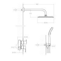 Ramon Soler BLAUTHERM 941502RP240 Душевая система - комплект со смесителем (хром)