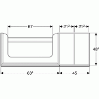 GEBERIT Citterio 500.567.JJ.1 Тумба под раковину 1334*504 мм