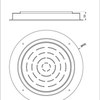 Jaquar Maze OHS-ABR-1673 Верхний душ с подсветкой Ø 450 мм (античная бронза)