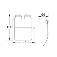 BELZ B90503 Держатель для туалетной бумаги с крышкой (вороненая сталь)