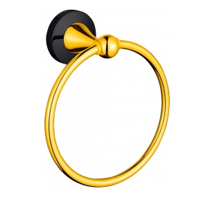 CeramaLux Luxury 57506 Держатель для полотенец - кольцо (черный | золото)