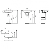 Ideal Standard I.Life A T471301 Полупьедестал для раковины (белый глянцевый)