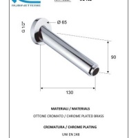 Remer Minimal 91N2 Излив для наполнения ванны 130 мм (хром)
