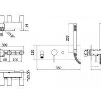 Paffoni Light LIG001HG Смеситель для ванны (золото)