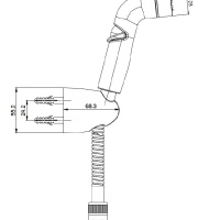E.C.A. 402111045C1EX Гигиенический душ - комплект с держателем и шлангом (чёрный матовый)