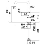 NOBILI Velis VE125118/3CGP Смеситель для раковины (золото шлифованное)