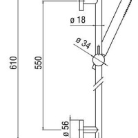 NOBILI AD140/37CGP Душевой гарнитур (золото шлифованное)