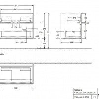 Villeroy Boch Collaro C01000VH Тумба под раковину 754х444 мм (Arizona Oak).