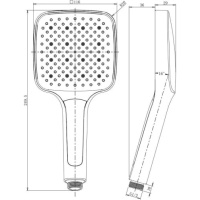 Savol SK-SP03 Ручной душ (чёрный матовый)