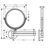 Axor Universal Circular 42849000 Зеркало косметическое поворотное (хром)