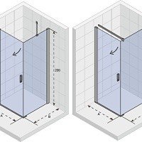 RIHO NOVIK Z201 G003016120 Душевая дверь в нишу 100*100 см (хром | стекло)