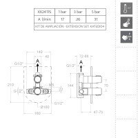 Ramon Soler TZAR 342411SOC Термостатический смеситель для душа (золото матовое)