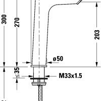 Duravit No.1 N11032002010 Высокий смеситель для раковины (хром)