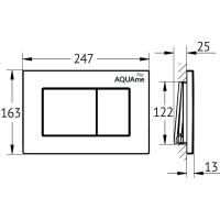 AQUAme AQM4102B Накладная панель смыва для унитаза (чёрный)