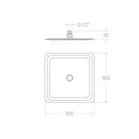 Ramon Soler RK300OC Верхний душ 300*300 мм (золото матовое)