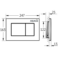 AQUAme AQM4102CR Накладная панель смыва для унитаза (хром)