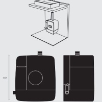 NOFER Concept3 01902.N Автоматический высокий смеситель для раковины с дозатором жидкого мыла и сушилкой для рук (черный)