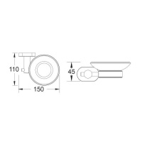 BELZ B90102 Мыльница настенная (чёрный матовый)