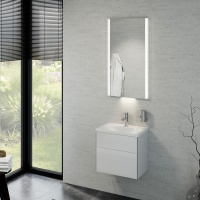Keuco Royal Reflex 39601211102 Комплект мебели - тумба с раковиной 50*45 см | зеркало с подсветкой 50*93 см (белый)