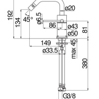 NOBILI Velis VE125119/3CGP Смеситель для биде (золото шлифованное)