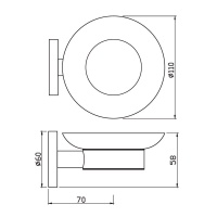 Jaquar Continental ACN-CHR-1131N Мыльница подвесная (хром)