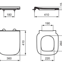 Ideal Standard I.life S T532901 Сиденье с крышкой для унитаза Soft Close (белый глянцевый)