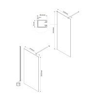 Vincea Walk-In VSW-1H100CGGM Душевая перегородка 1000*2000 мм (профиль вороненая сталь | витраж тонированное стекло)