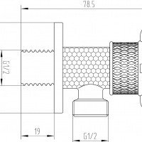 MILACIO MC.008.BBR Угловой запорный вентиль ½ * ½ (чёрный | бронза)