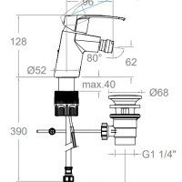 Ramon Soler NEW FLY 570311VA9065 Смеситель для биде (хром)