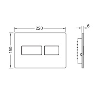 TECE Solid 9240437 Накладная панель смыва для унитаза (никель матовый)