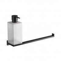 Colombo Design LOOK B1674.NM Дозатор для жидкого мыла с держателем полотенца (черный матовый)