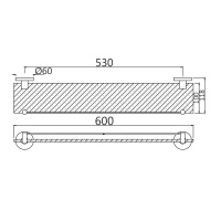 Jaquar Continental ACN-ABR-1171N Полка стеклянная 60 см (античная бронза)