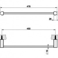 GESSI Rilievo 59400.030 Держатель для полотенца 45 см (медь)