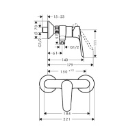 Hansgrohe Logis E 71602000 Смеситель для душа (хром)