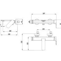 AQUAme Monza AQM6312CR Смеситель для ванны с душевым гарнитуром (хром)