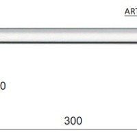 Remer 343L30NPO Кронштейн для верхнего душа 300 мм (никель шлифованный)