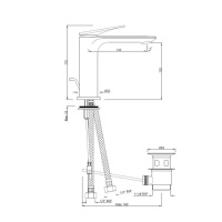 Jaquar Laguna LAG-GMP-91052BWF Смеситель для раковины (золото матовое PVD)