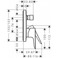 Hansgrohe Talis E 71745340 Смеситель для ванны