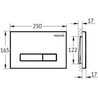 AQUAme AQM4103CR Накладная панель смыва для унитаза (хром)