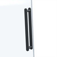Vincea Сomo Soft VDS-1CS120CLB Душевая дверь 1200*1950 мм (профиль чёрный матовый | витраж прозрачное стекло)