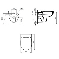 Ideal Standard Tempo W990101 Система инсталляции в комплекте с подвесным унитазом (белый | клавиша хром)