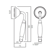 Jaquar Rain Shower HSH-BCH-9537N Ручной душ (чёрный хром)