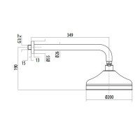 GATTONI PD SFPCL20D0 Верхний душ Ø 200 мм (золото)