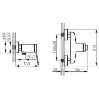 FERRO Stratos Black BSC7BL Смеситель для душа (чёрный матовый)