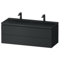 Duravit Vitrium VT6954OHEHE0000 Тумба с двойной раковиной подвесная 120*48 см (тёмно-серый матовый)