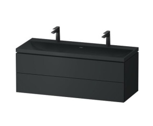 Duravit Vitrium VT6954OHEHE0000 Тумба с двойной раковиной подвесная 120*48 см (тёмно-серый матовый)